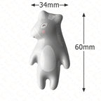 Pomo infantil de cerámica con forma de animal para cómoda y armario – panda, león, koala, zorro u oso