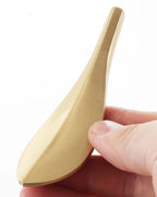 Tirador dorado hoja de latón macizo para muebles y cajones – dorado cepillado – 1 o 2 unidades