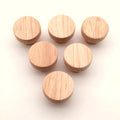 Pomos de madera de roble para muebles y cajones – pack de 4 a 12 – Ø 30, 35, 40 o 50 mm