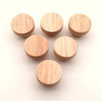 Pomos de madera de roble para muebles y cajones – pack de 4 a 12 – Ø 30, 35, 40 o 50 mm