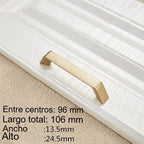 Tirador dorado para cocina y armario – acabado dorado arena – zamak – 3 diseños – pomo a 320 mm