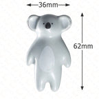 Pomo infantil de cerámica con forma de animal para cómoda y armario – panda, león, koala, zorro u oso