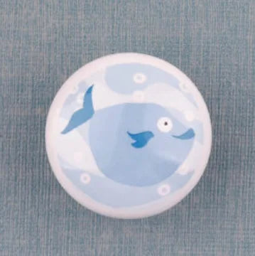 Pomo infantil de cerámica pintado a mano – para cómoda, armario y cajones de niños – Ø 38 mm