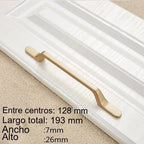 Tirador dorado para cocina y armario – acabado dorado arena – zamak – 3 diseños – pomo a 320 mm