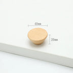 Pomo de madera maciza para muebles y cajones – hexagonal, redondo, cuadrado o seta – haya o nogal