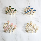 Pomo y tirador dorado efecto mármol para muebles y cajones – rosa, verde, azul o blanco
