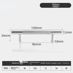 Tirador de cocina moleteado dorado, negro o cromo – aluminio – para armarios y cajones – pomo a 320 mm