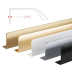 Tirador perfil oculto para cocina y armario – aluminio – 5 acabados – 80 a 500 mm de largo