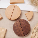 Tirador de madera maciza media luna para muebles y cajones – haya o nogal – 80 a 200 mm