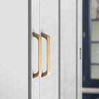 Tirador dorado para cocina y armario – acabado dorado arena – zamak – 3 diseños – pomo a 320 mm