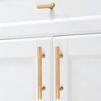 Tirador de cocina dorado champán moleteado – aluminio – para muebles y armarios – pomo, 96 a 192 mm