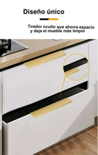 Tirador perfil oculto para cocina y armario – aluminio – 5 acabados – 80 a 500 mm de largo