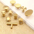 Pomo dorado de latón macizo para muebles y cajones – estilo nórdico – 22 formas