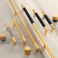Tirador de cocina moleteado dorado y negro – aluminio – para muebles y armarios – pomo, 96, 128 o 256 mm