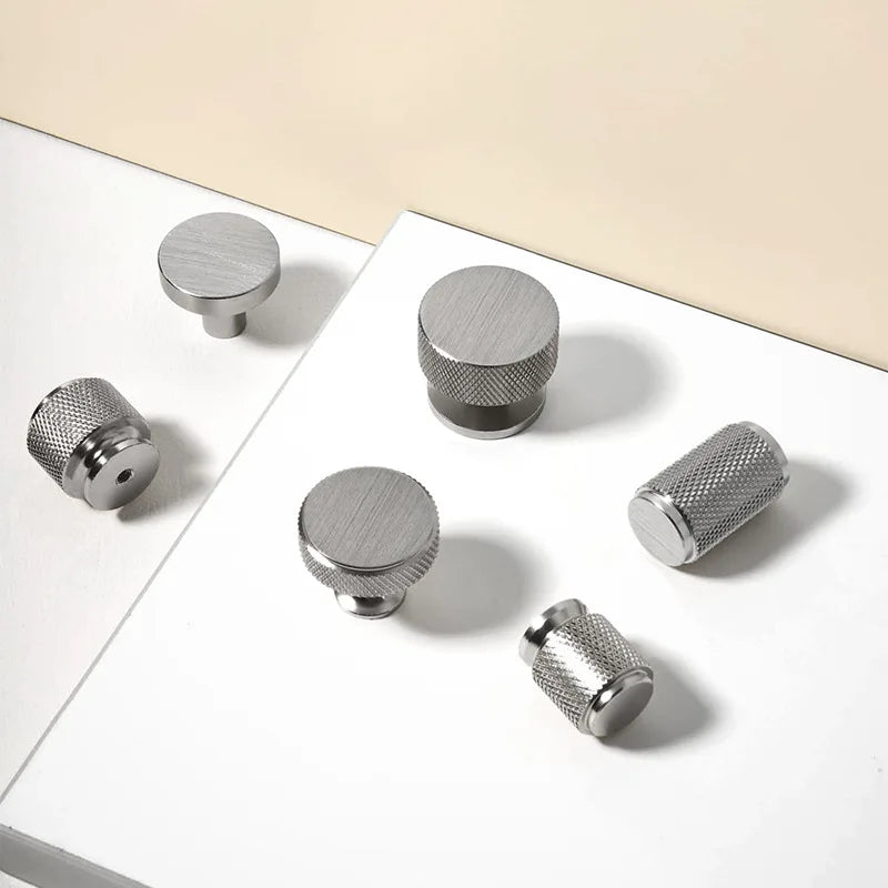 Pomo minimalista para cocina, cajones y armarios – negro, plata o dorado – aluminio – 6 diseños