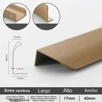 Tirador perfil oculto para cocina y armario – aluminio – 5 acabados – 80 a 500 mm de largo