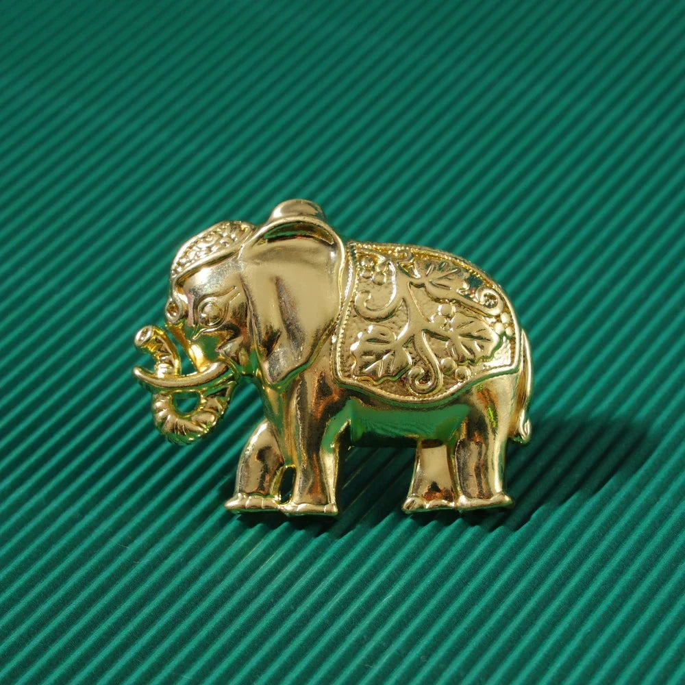 Pomo dorado decorativo con forma de animal o planta – para cajones y armarios – 25 diseños – zamak
