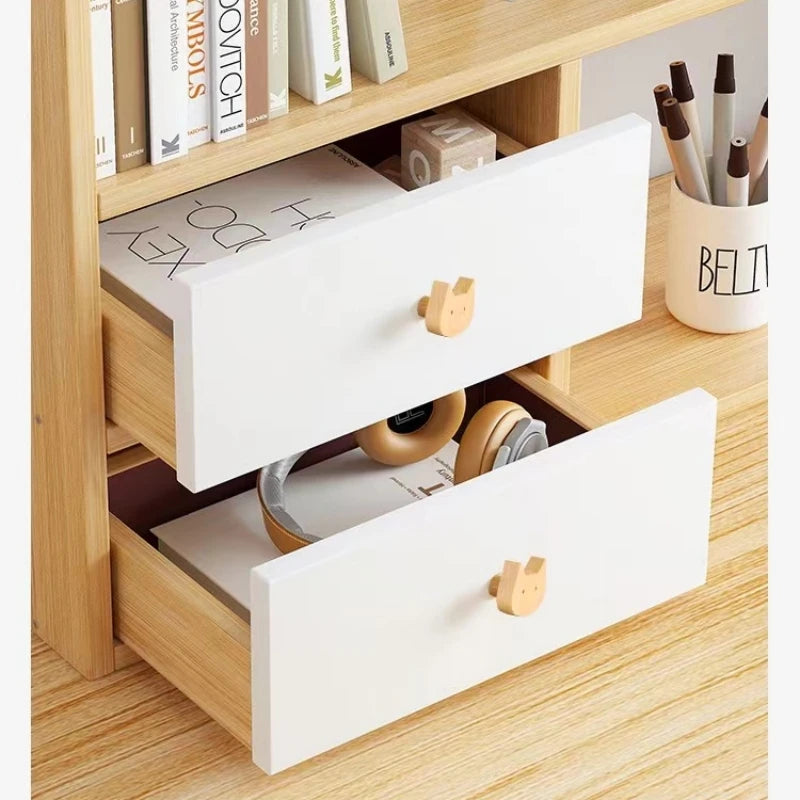 Pomo infantil de madera para cómoda y armario de bebé – animales, nubes, estrellas y lunas – haya