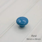 Pomo infantil de cerámica de colores para cómoda, armario y cajones – Ø 32 o 38 mm