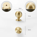 Tirador dorado de latón macizo para cocina y armario – remates de bola – dorado cepillado – pomo a 320 mm