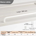 Tirador infantil de colores pastel para armario y cómoda – en U de aluminio – 96 a 320 mm
