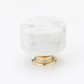 Pomo cilíndrico de piedra artificial para muebles y cajones – terrazo, mármol o granito – Ø 36 mm
