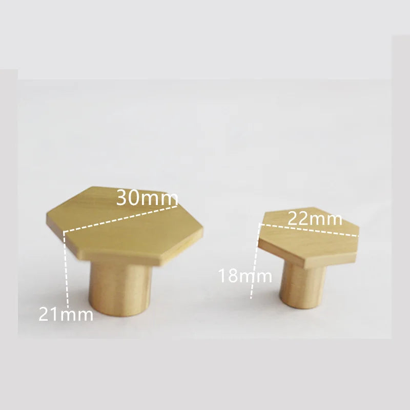 Pomo dorado de latón macizo para muebles y cajones – estilo nórdico – 22 formas