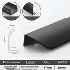 Tirador perfil oculto para cocina y armario – aluminio – 5 acabados – 80 a 500 mm de largo
