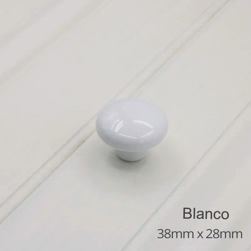 Pomo infantil de cerámica de colores para cómoda, armario y cajones – Ø 32 o 38 mm