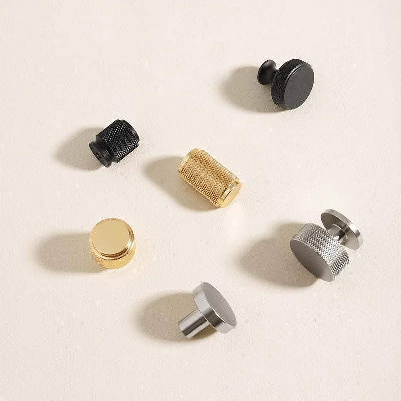 Pomo minimalista para cocina, cajones y armarios – negro, plata o dorado – aluminio – 6 diseños