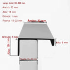 Tirador perfil de canto para puertas de cocina y armario – aluminio negro, plata o dorado – 80 a 500 mm