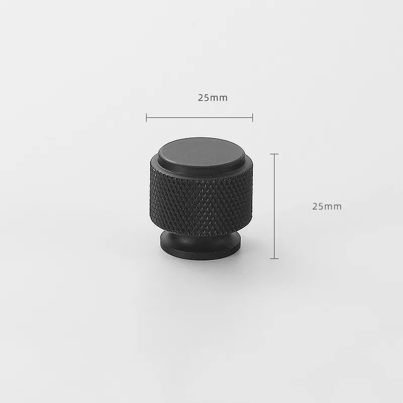 Tirador de cocina moleteado negro mate o dorado – aluminio – pomos y barras para muebles – 96 a 192 mm