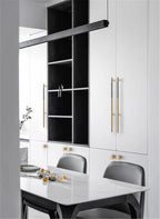 Tirador de cocina moleteado dorado y negro – aluminio – para muebles y armarios – pomo, 96, 128 o 256 mm