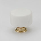 Pomo cilíndrico de piedra artificial para muebles y cajones – terrazo, mármol o granito – Ø 36 mm