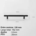 Tirador de cocina moleteado negro mate o dorado – aluminio – pomos y barras para muebles – 96 a 192 mm