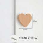Pomo infantil de madera para cómoda y armario de bebé – animales, nubes, estrellas y lunas – haya