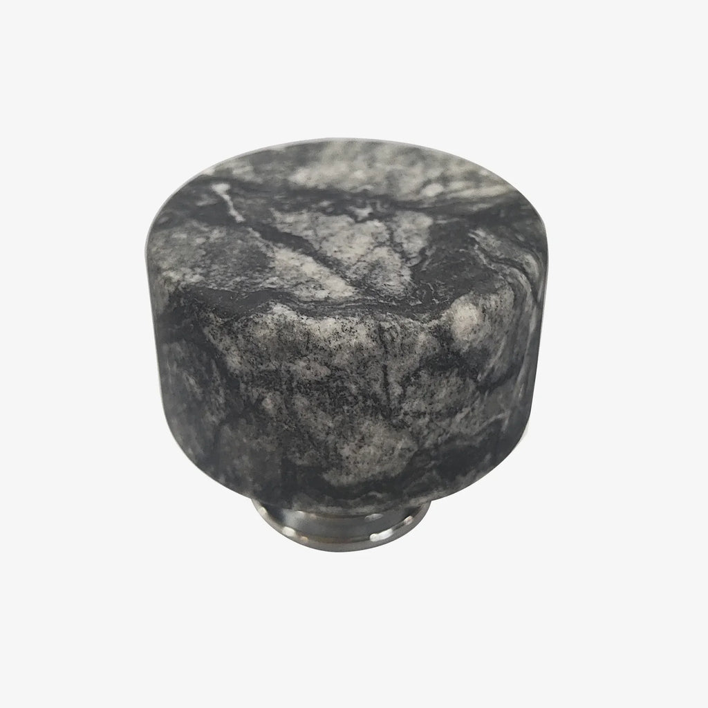 Pomo cilíndrico de piedra artificial para muebles y cajones – terrazo, mármol o granito – Ø 36 mm