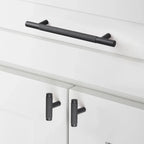 Tirador de cocina moleteado dorado, negro o cromo – aluminio – para armarios y cajones – pomo a 320 mm