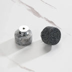 Pomo cilíndrico de piedra artificial para muebles y cajones – terrazo, mármol o granito – Ø 36 mm