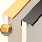 Tirador perfil de canto para puertas de cocina y armario – aluminio negro, plata o dorado – 80 a 500 mm