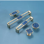 Pomo y tirador dorado efecto mármol para muebles y cajones – rosa, verde, azul o blanco