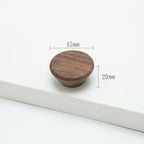 Pomo de madera maciza para muebles y cajones – hexagonal, redondo, cuadrado o seta – haya o nogal