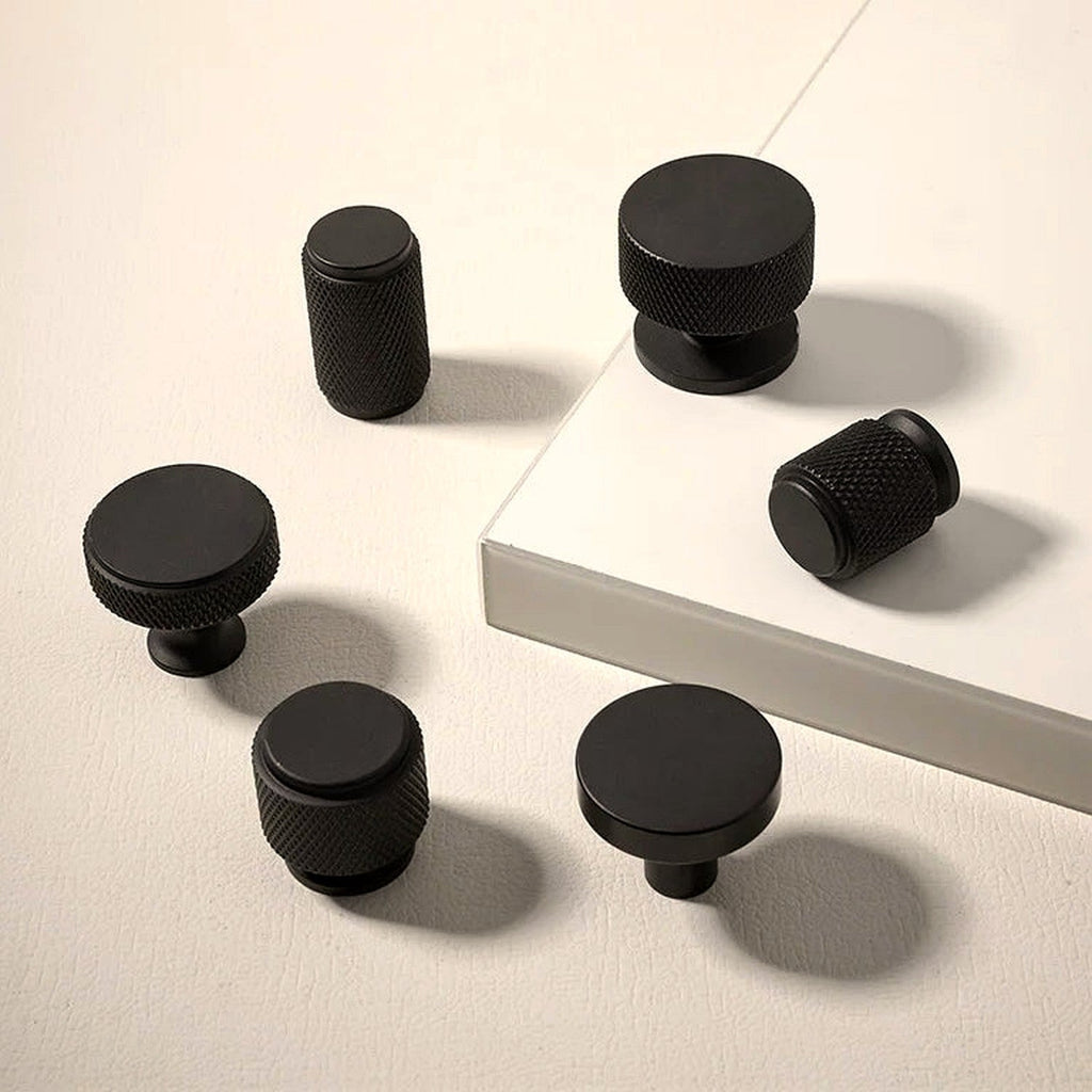 Pomo minimalista para cocina, cajones y armarios – negro, plata o dorado – aluminio – 6 diseños