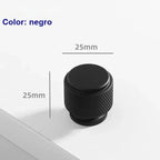 Pomo minimalista para cocina, cajones y armarios – negro, plata o dorado – aluminio – 6 diseños