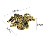 Pomo abeja de metal macizo para muebles, cómoda y cajones – 7 acabados – 59 × 56 mm