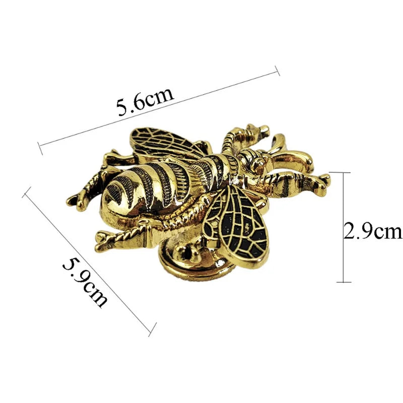 Pomo abeja de metal macizo para muebles, cómoda y cajones – 7 acabados – 59 × 56 mm