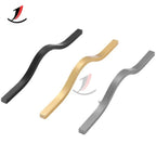 Tirador largo ondulado para armarios y cocina – negro, dorado o gris – aluminio – 160 a 384 mm
