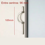 Tirador largo con anilla para armarios y muebles – dorado o cromo – diseño escultórico – 96 o 256 mm