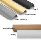 Tirador perfil oculto para cocina y armario – aluminio – 5 acabados – 80 a 500 mm de largo