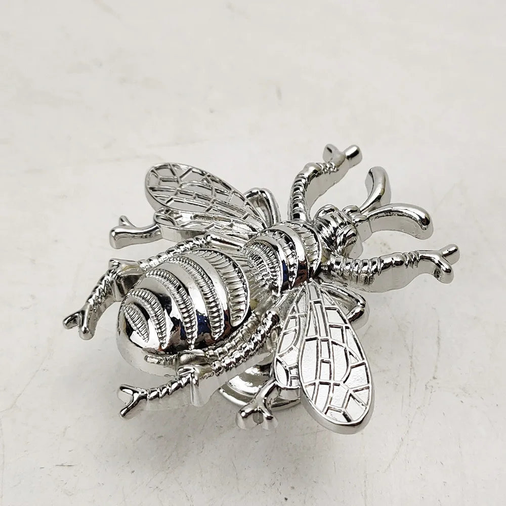 Pomo abeja de metal macizo para muebles, cómoda y cajones – 7 acabados – 59 × 56 mm